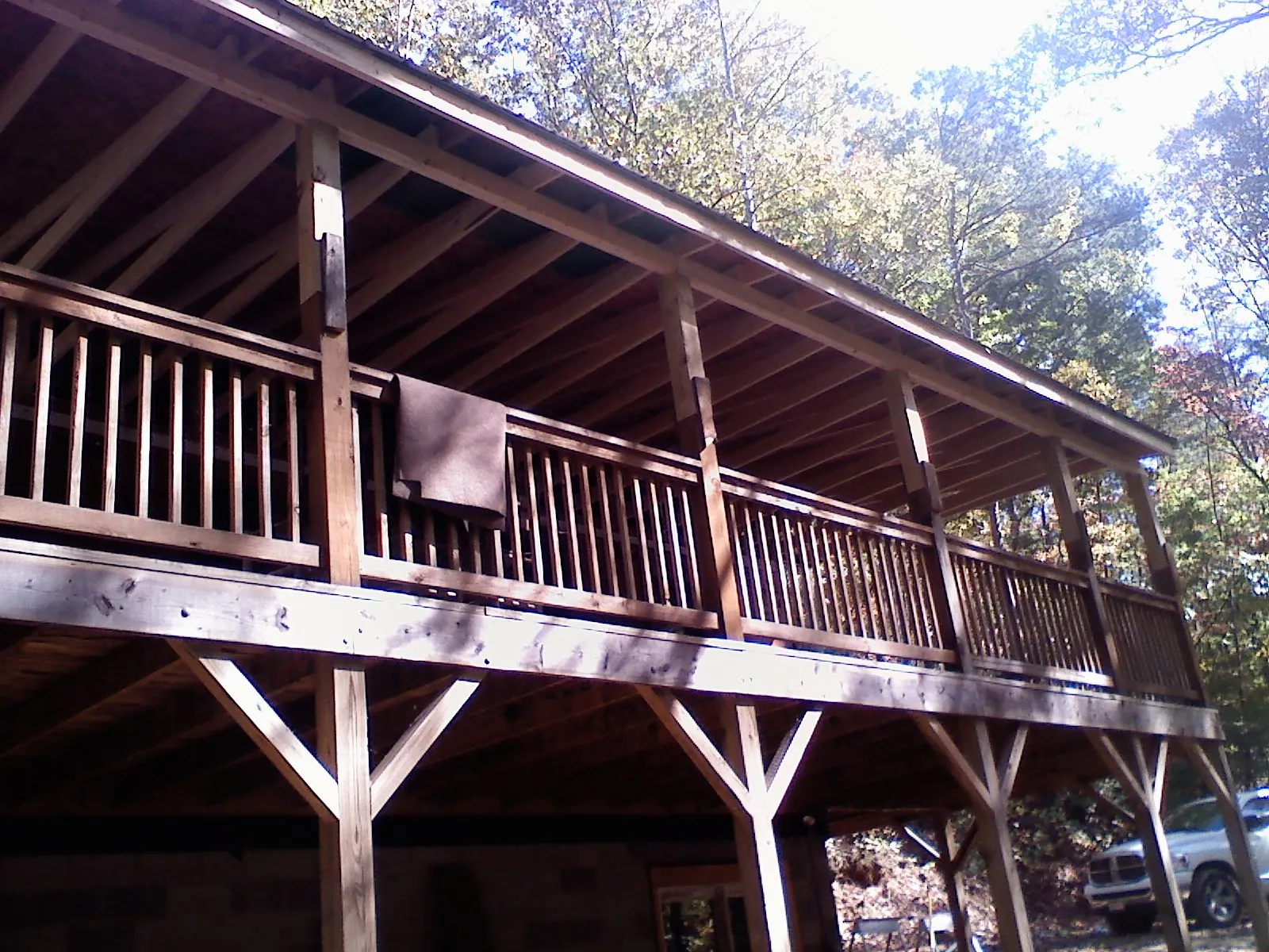 Timber framing under a new elevated porch and deck — Roof Leak Repair in Hobgood by Roofing Brothers